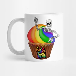 Diversity Pride Love Skeleton Cupcake Mug